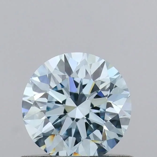 0.55ct ROUND Fancy Vivid Blue VVS2 Coloured Lab diamond