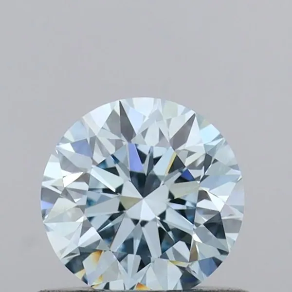0.55ct ROUND Fancy Vivid Blue VVS2 Coloured Lab diamond
