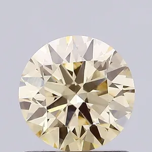 0.86ct ROUND Fancy Light Brownish Yellow VS1 Coloured Lab diamond