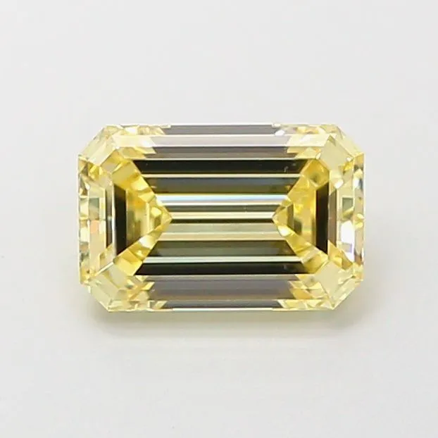 1.05ct EMERALD Fancy Yellow VS2 Coloured Lab diamond