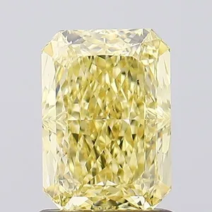 1.38ct RADIANT Fancy Intense Yellow VS1 Coloured Lab diamond