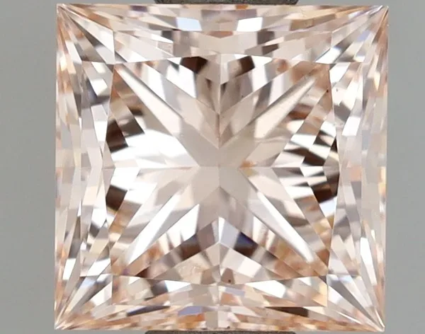 1.26ct PRINCESS Fancy Pink VS1 Coloured Lab diamond