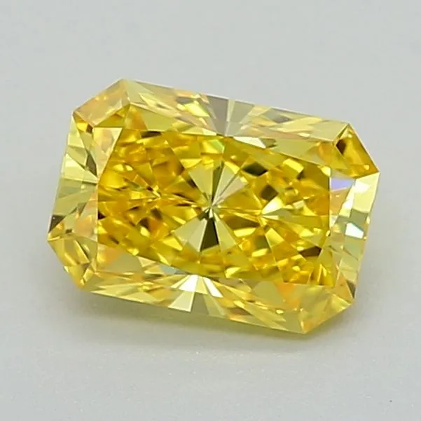 0.52ct RADIANT Fancy Vivid Yellow VVS1 Coloured Lab diamond