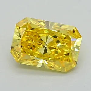 0.52ct RADIANT Fancy Vivid Yellow VVS1 Coloured Lab diamond