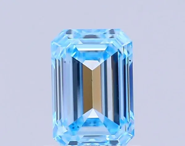 1.03ct EMERALD Fancy Vivid Blue VS2 Coloured Lab diamond