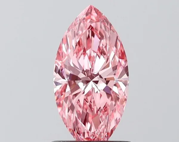 1.12ct MARQUISE Fancy Vivid Pink VS2 Coloured Lab diamond