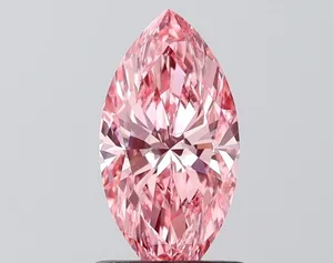 1.12ct MARQUISE Fancy Vivid Pink VS2 Coloured Lab diamond