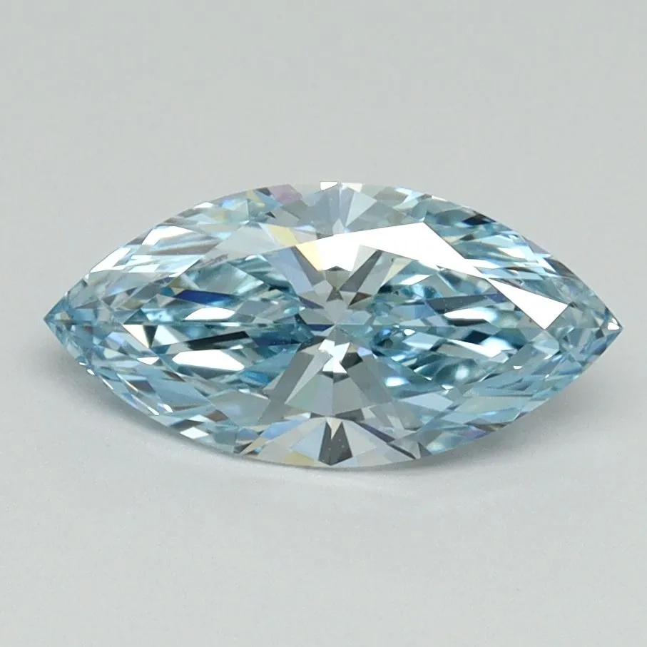 1.03ct MARQUISE Fancy Intense Blue VS2 Coloured Lab diamond