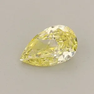 0.38ct PEAR Fancy Intense Yellow SI2 Coloured Lab diamond