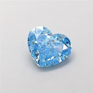 1.01ct HEART Fancy Vivid Blue VVS2 Coloured Lab diamond