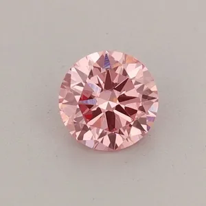 0.39ct ROUND Fancy Vivid Pink VS1 Coloured Lab diamond