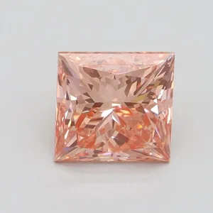 1.55ct PRINCESS Fancy Intense Pink VS2 Coloured Lab diamond
