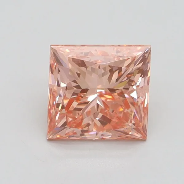 1.55ct PRINCESS Fancy Intense Pink VS2 Coloured Lab diamond