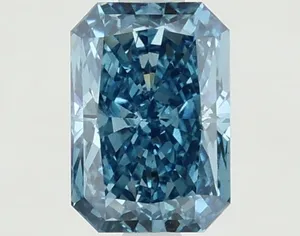 1.09ct RADIANT Fancy Vivid Blue VS2 Coloured Lab diamond