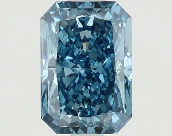 1.09ct RADIANT Fancy Vivid Blue VS2 Coloured Lab diamond