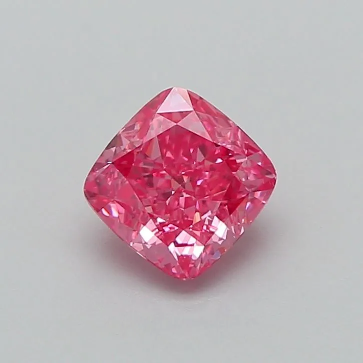 1.01ct CUSHION Fancy Vivid Pink VS1 Coloured Lab diamond