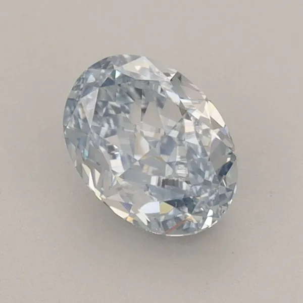 0.77ct OVAL Fancy Intense Blue VVS2 Coloured Lab diamond