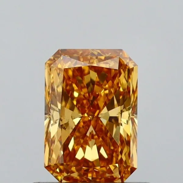 0.65ct RADIANT Fancy Brown Yellow VS2 Coloured Lab diamond