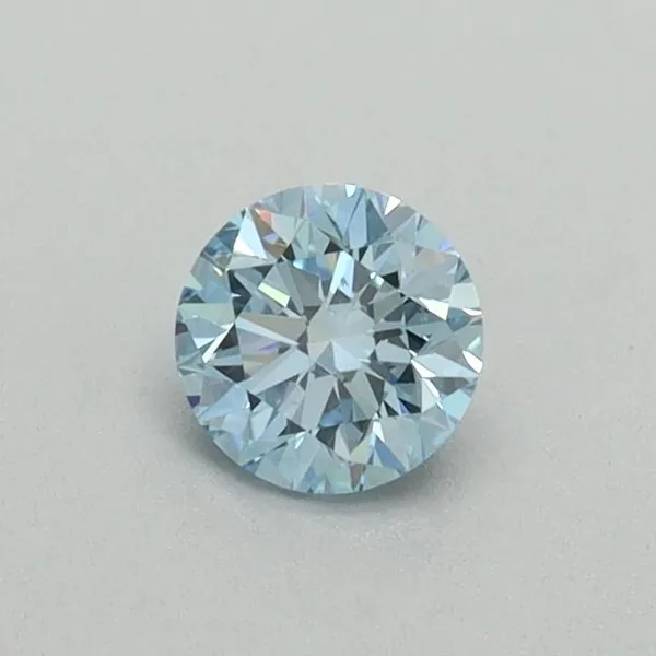 0.34ct ROUND Fancy Vivid Blue VS2 Coloured Lab diamond