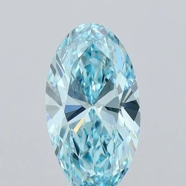 1.13ct OVAL Fancy Vivid Blue VS1 Coloured Lab diamond