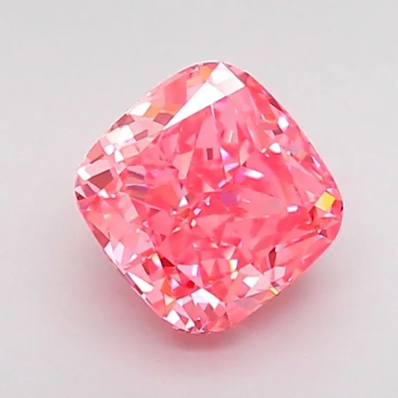 1.08ct CUSHION Fancy Vivid Pink VVS2 Coloured Lab diamond