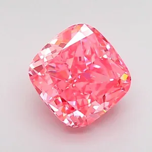 1.08ct CUSHION Fancy Vivid Pink VVS2 Coloured Lab diamond