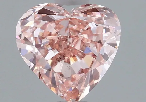 1.08ct HEART Fancy Vivid Pink VS1 Coloured Lab diamond