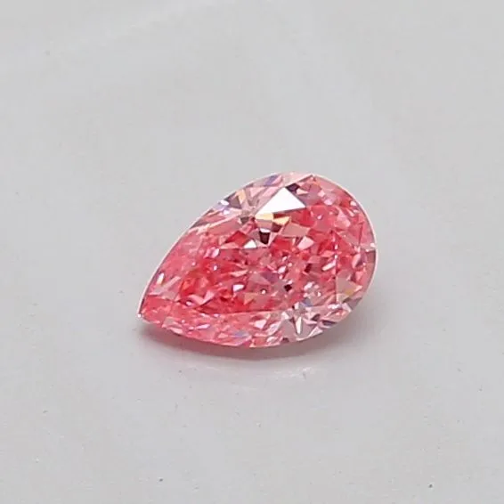 0.33ct PEAR Fancy Vivid Pink VS1 Coloured Lab diamond