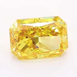 1.2ct RADIANT Fancy Vivid Yellow VS1 Coloured Lab diamond
