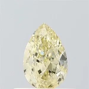 0.51ct PEAR Fancy Light Yellow VVS2 Coloured Lab diamond