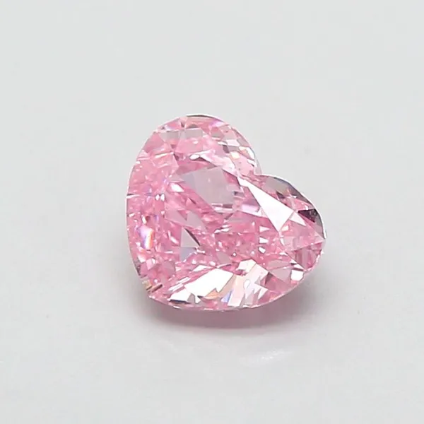0.89ct HEART Fancy Vivid Pink VS1 Coloured Lab diamond