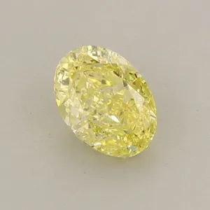 0.52ct OVAL Fancy Intense Yellow VVS2 Coloured Lab diamond