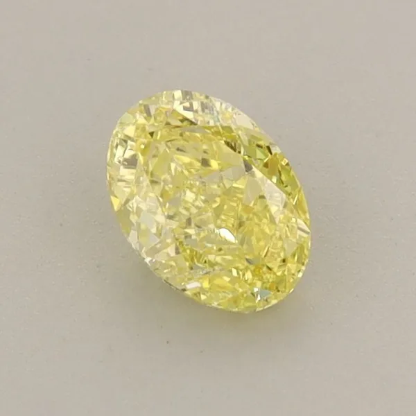 0.52ct OVAL Fancy Intense Yellow VVS2 Coloured Lab diamond