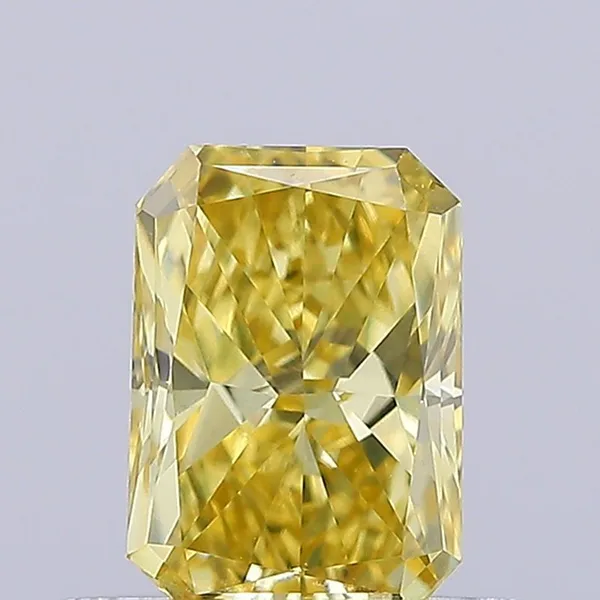 0.55ct RADIANT Fancy Vivid Yellow VS1 Coloured Lab diamond