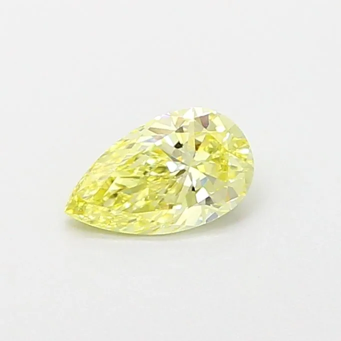0.42ct PEAR Fancy Intense Yellow VS1 Coloured Lab diamond