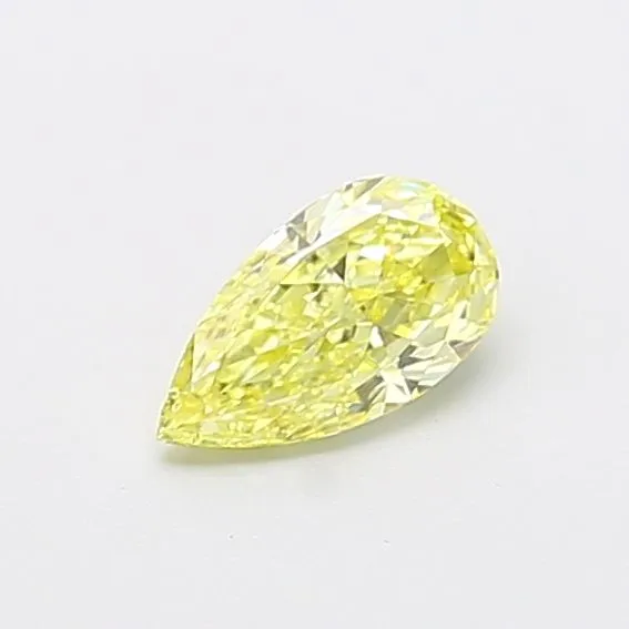 0.55ct PEAR Fancy Intense Yellow VS1 Coloured Lab diamond