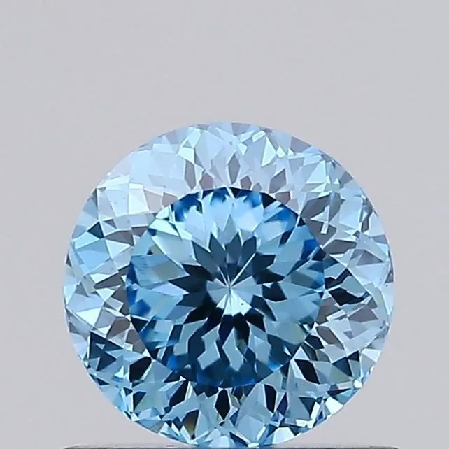 0.67ct ROUND Fancy Vivid Blue VS1 Coloured Lab diamond