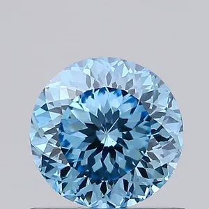 0.67ct ROUND Fancy Vivid Blue VS1 Coloured Lab diamond
