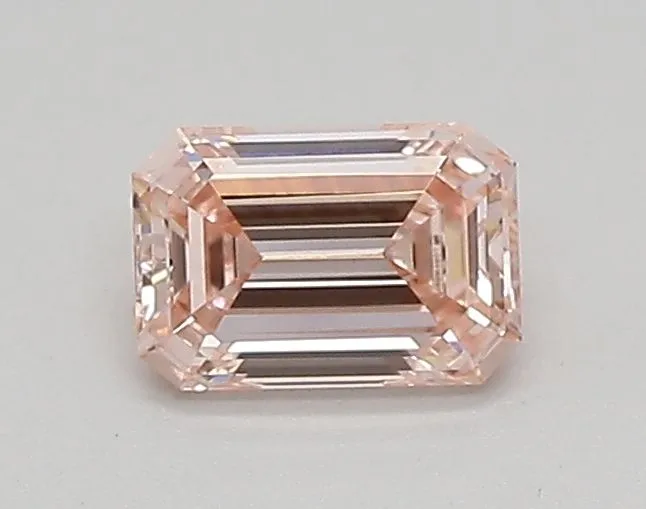 0.41ct EMERALD Fancy Intense Pink VVS2 Coloured Lab diamond