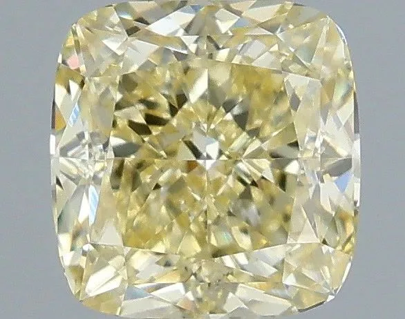 1.06ct CUSHION Fancy Yellow VVS2 Coloured Lab diamond