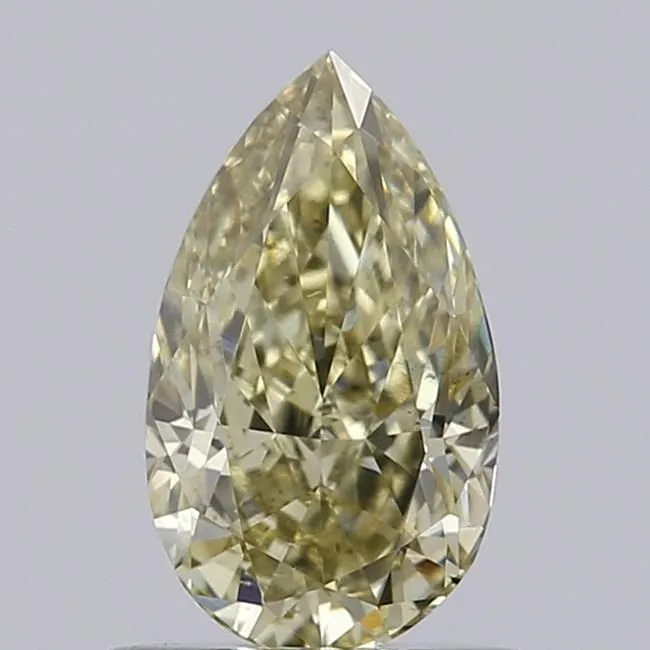 0.74ct PEAR Fancy Yellow VS2 Coloured Lab diamond