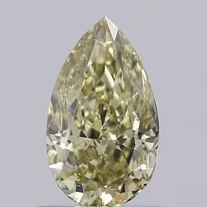 0.74ct PEAR Fancy Yellow VS2 Coloured Lab diamond