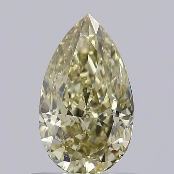 0.74ct PEAR Fancy Yellow VS2 Coloured Lab diamond
