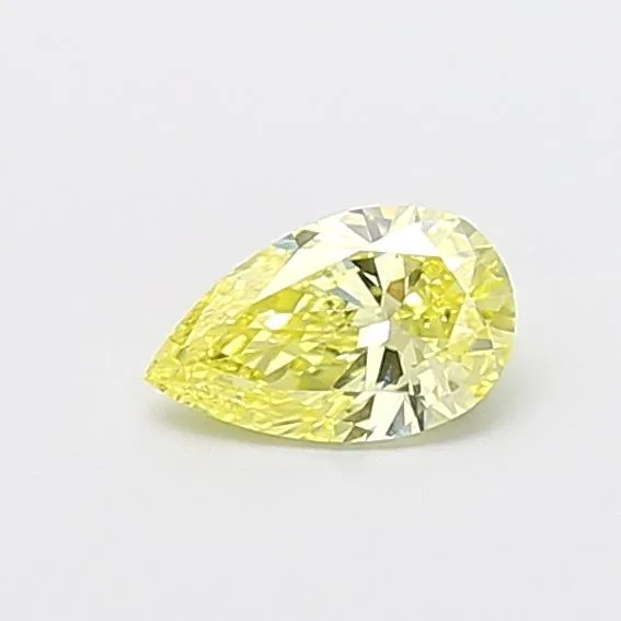0.50ct PEAR Fancy Intense Yellow VS1 Coloured Lab diamond
