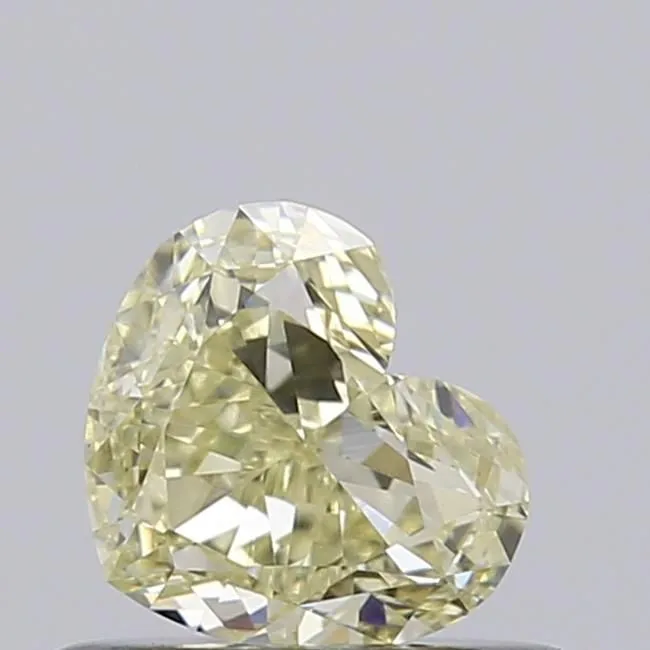 0.51ct HEART Fancy Light Yellow VVS2 Coloured Lab diamond