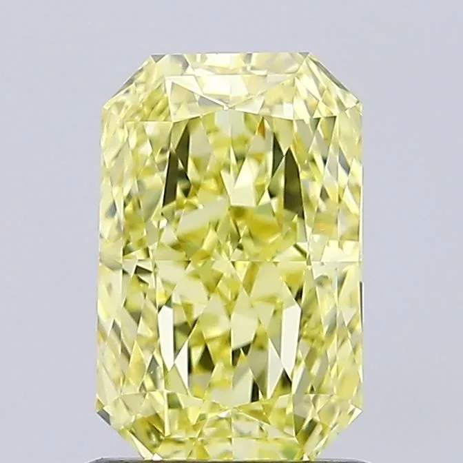 1.13ct RADIANT Fancy Intense Yellow VVS2 Coloured Lab diamond
