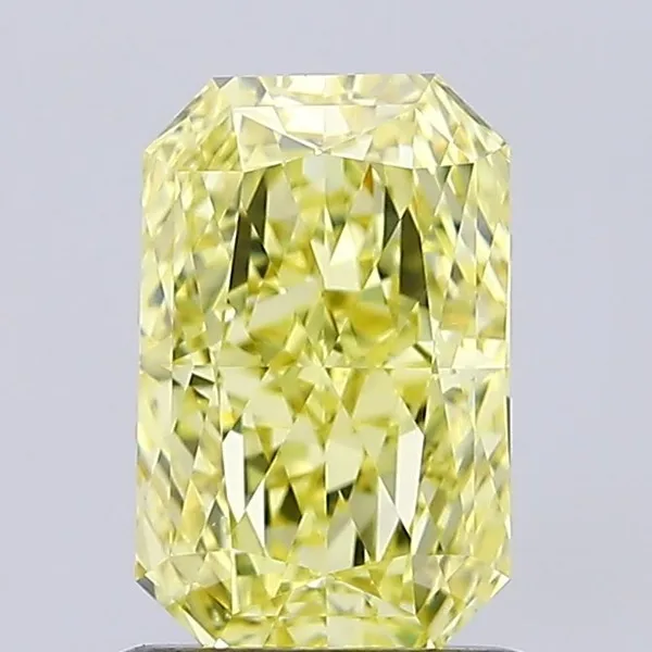 1.13ct RADIANT Fancy Intense Yellow VVS2 Coloured Lab diamond