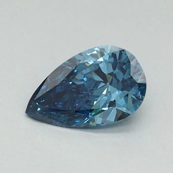 0.41ct PEAR Fancy Vivid Blue VS1 Coloured Lab diamond