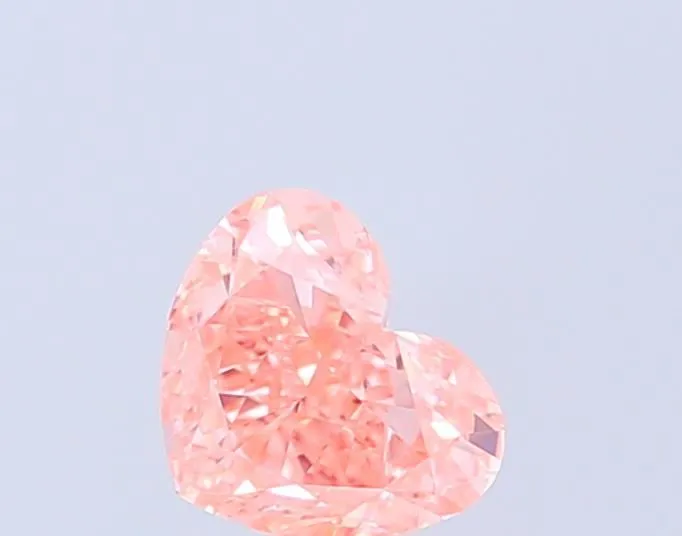 1.10ct HEART Fancy Vivid Pink VVS2 Coloured Lab diamond
