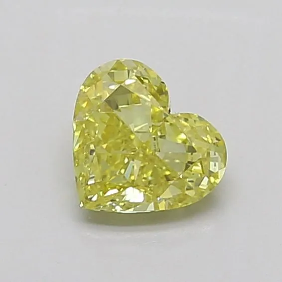 0.94ct HEART Fancy Intense Yellow VS1 Coloured Lab diamond